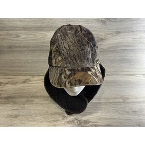 GAMEHIDE CAMO HUNTING CAP‎ HAT Fleece Lined Ear Flap Neck Flap Size Large